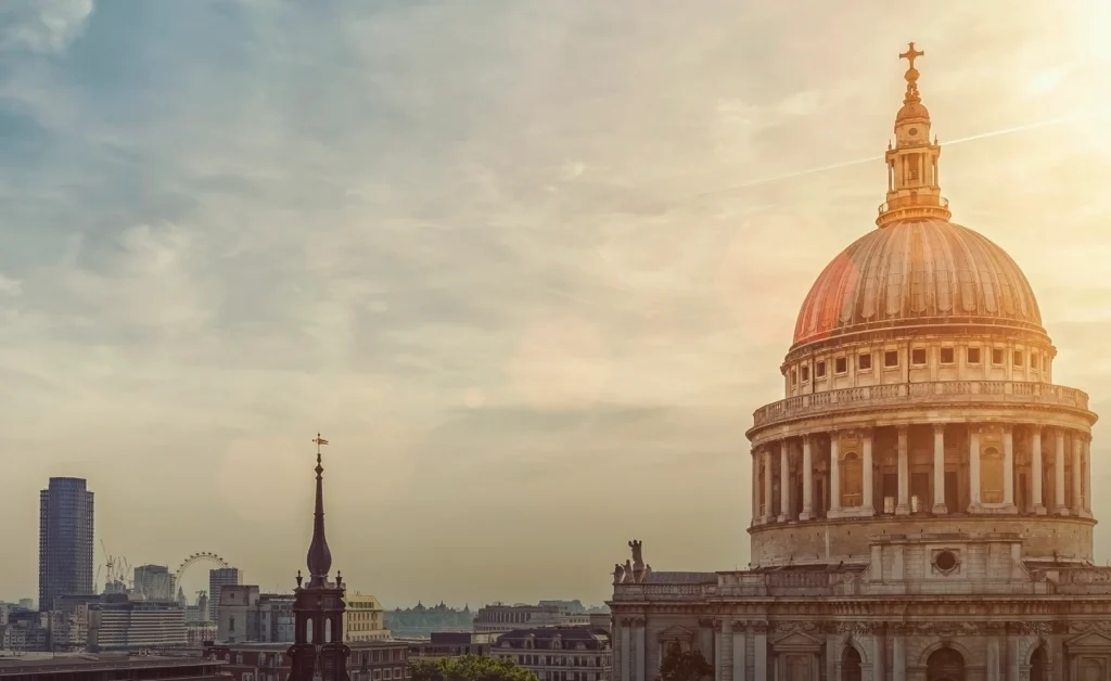 Skyline view of St Paul's Cathedral, London